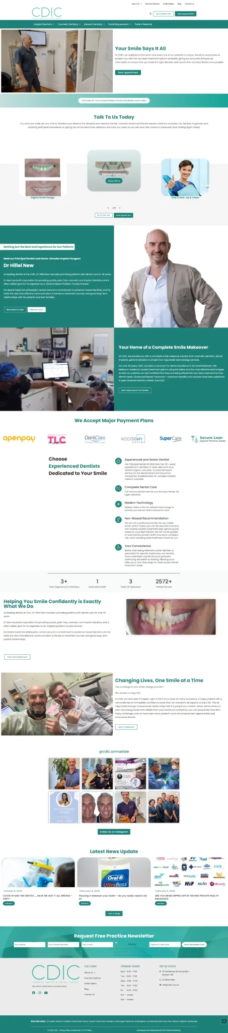 CDIC dental practice website design